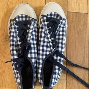 Tory Burch sneakers. Navy and white.